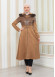 BELT SUEDE TRENCH COAT WITH FUR COLLAR 1351  taba