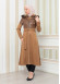 BELT SUEDE TRENCH COAT WITH FUR COLLAR 1351  taba