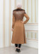 BELT SUEDE TRENCH COAT WITH FUR COLLAR 1351  taba