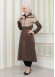 BELT SUEDE TRENCH COAT WITH FUR COLLAR 1351  Bej