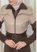 BELT SUEDE TRENCH COAT WITH FUR COLLAR 1351  Bej