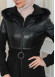 BELT SUEDE TRENCH COAT WITH FUR COLLAR 1351  Siyah