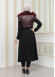 BELT SUEDE TRENCH COAT WITH FUR COLLAR 1351  Bordo