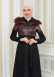 BELT SUEDE TRENCH COAT WITH FUR COLLAR 1351  Bordo