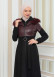 BELT SUEDE TRENCH COAT WITH FUR COLLAR 1351  Bordo
