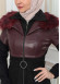 BELT SUEDE TRENCH COAT WITH FUR COLLAR 1351  Bordo
