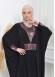 Bat sleeve Hijab Abaya Evening Dress code : 628 Pembe