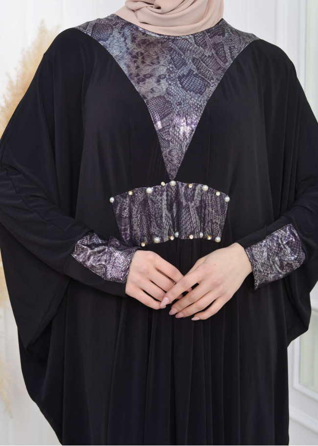 عباية فراشة نسائية للمحجبات 628   Gri