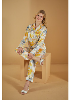 بجامةصفراء ساتان 1092-1 - اصفر