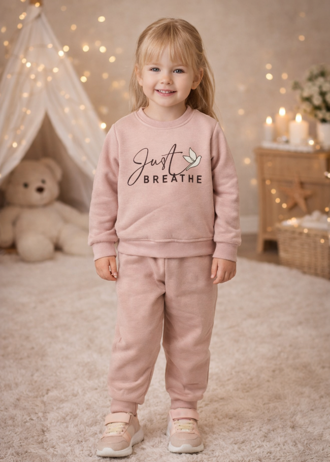 3136 بيجاما فراشة مع كتابة - بودرة