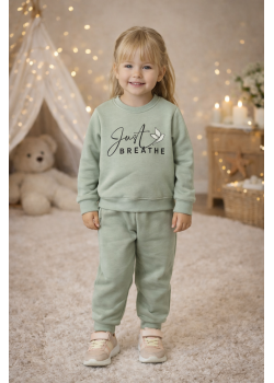 طقم بيجامة بناتي شتوي قطن 3 خيط مصوفة 3136 - عفني