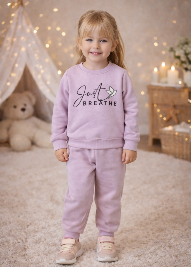 3136 بيجاما فراشة مع كتابة - نهدي