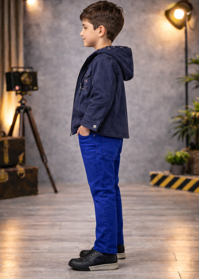 3534 طقم صبيانس شاموا - كحلي