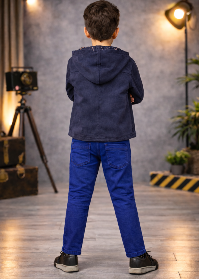 3534 طقم صبيانس شاموا - كحلي