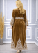709 عباية مخمل سحاب  - ذهبي