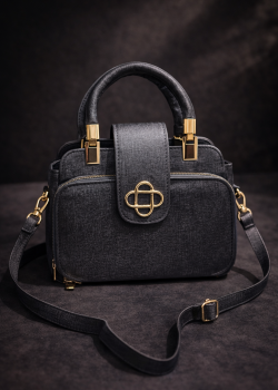 حقيبة كروس بادي عملية بـ 3 سحابات 988 - فضي