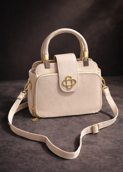 حقيبة كروس بادي عملية بـ 3 سحابات 988 - بيج